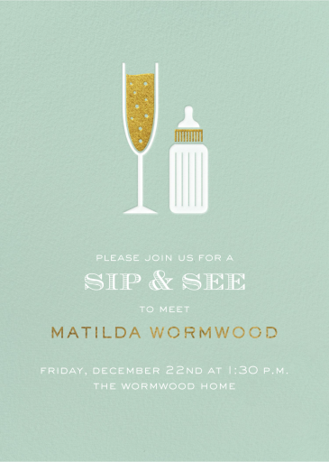 Sip & See - Baby Shower Invitation by Paperless Post