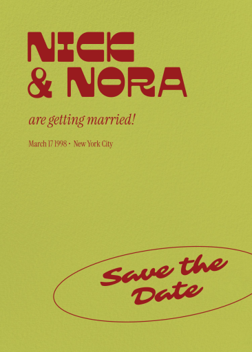 Retro Typeface - Save the Date by Paperless Post