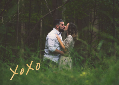 With Hugs and Kisses (Double-Sided) - Valentine's Day Card by Linda and Harriett