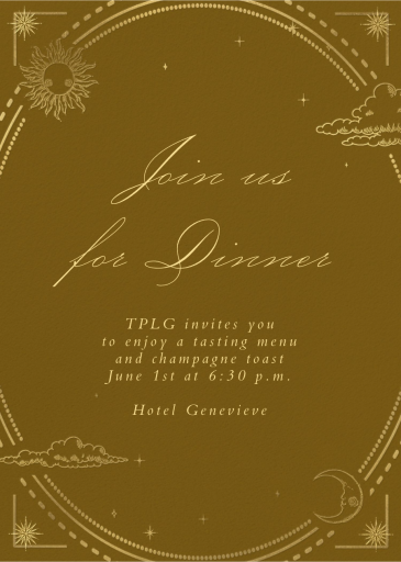 Golden Solstice - Business Dinner Invitation by Inquisited