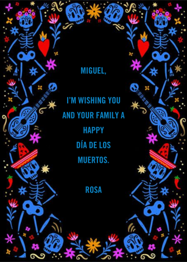 Favorite Tunes - Día de los Muertos Card by Hello!Lucky