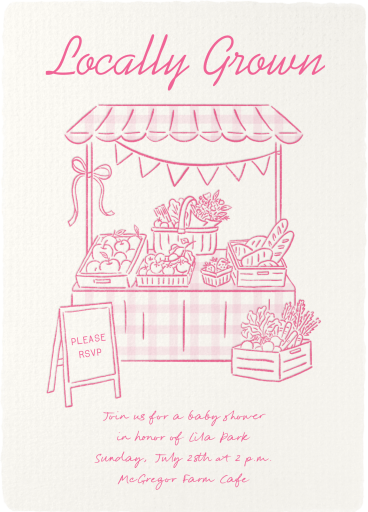 Farmers Market Sketch Invitation