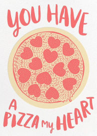 Pizza My Heart - Greeting Card by Hello!Lucky