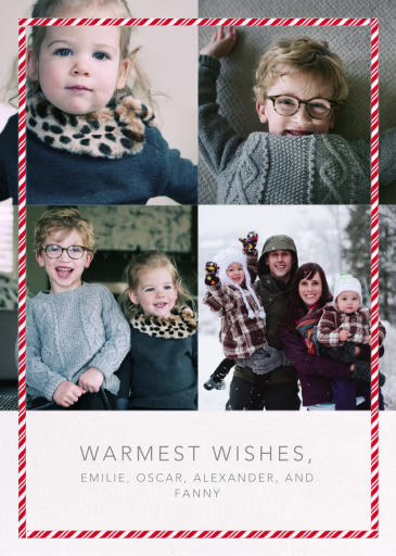 Candy Cane Frame - Holiday Card by Paperless Post