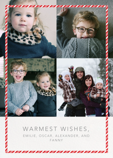 Candy Cane Frame - Greeting Card by Paperless Post