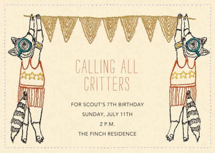 Critter Call - Birthday Invitation by Coral & Tusk