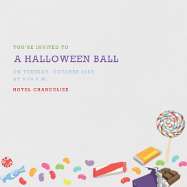 Halloween Candy Pile Invitation