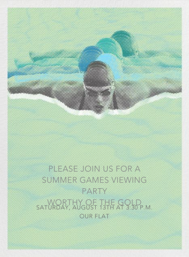 The Swimmer - Sports Invitation by Paperless Post