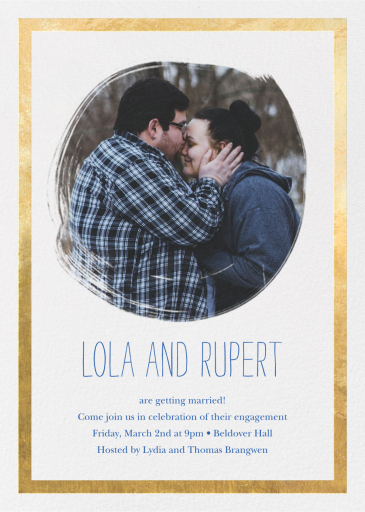 Painted Circle (Foil) - Engagement Party Invitation by Paperless Post