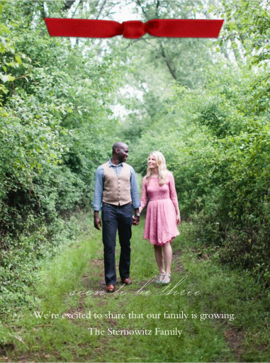 Simple Bow - Pregnancy Announcement by Paperless Post