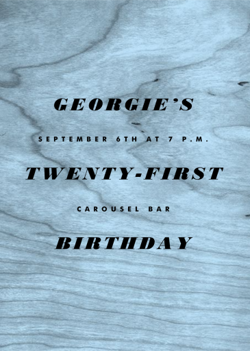 Wood Stain by Paperless Post