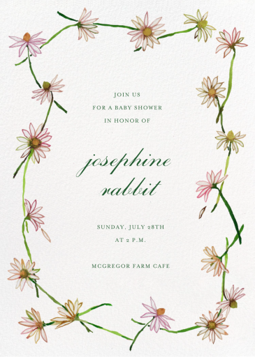 Daisy Chain - Birthday Invitation by Happy Menocal