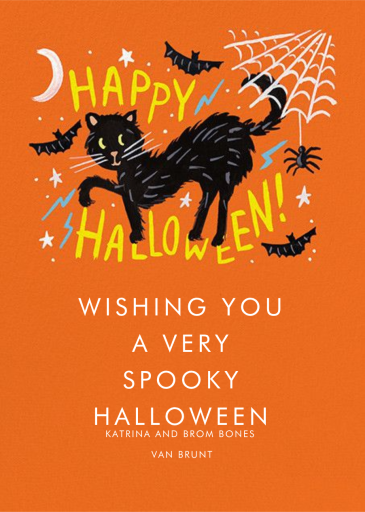 Black Cat Halloween - Halloween Card by Rifle Paper Co.
