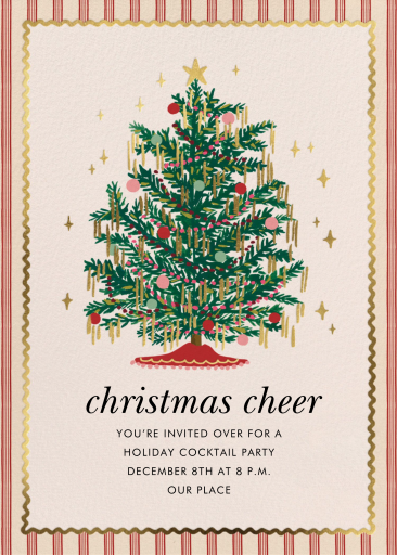 Festive Tree Holiday Invitation