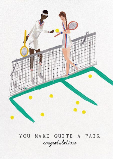 Tennis is for Lovers - Greeting Card by Mr. Boddington's Studio