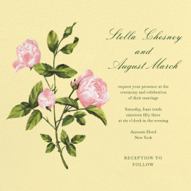 Rose Sprig - Wedding Invitation by Oscar de la Renta