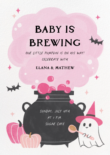 Bubbling Brew - Baby Shower Invitation by Paperless Post