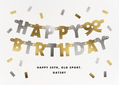 Lettered Bunting - Birthday Card by The Indigo Bunting