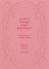 Pink Cherry Blossom Invitation