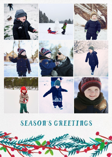 Garland on the Grid - Holiday Card by Mr. Boddington's Studio