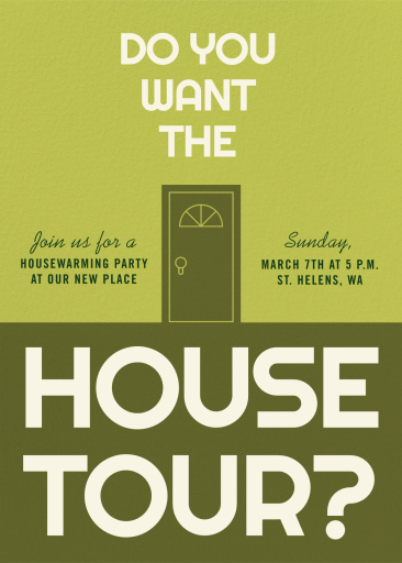 Open Door - Invitación a la fiesta de inauguración de la casa por Paperless Post