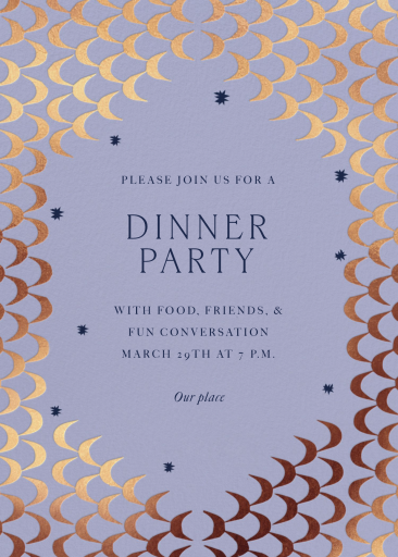 Motivo lunar - Invitación a una cena de Jungalow