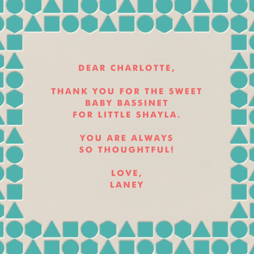 Thank You... Baby Gear - Thank You Card by Paperless Post - Back