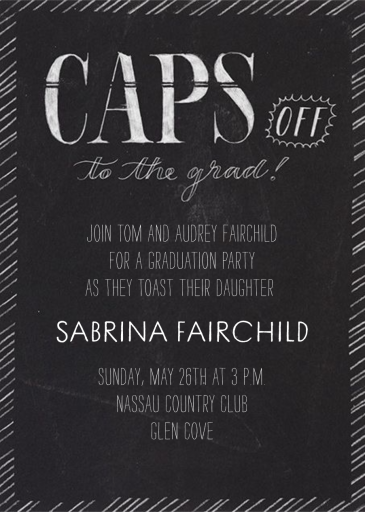 Caps Off - Graduation Party Invitation by Crate & Barrel