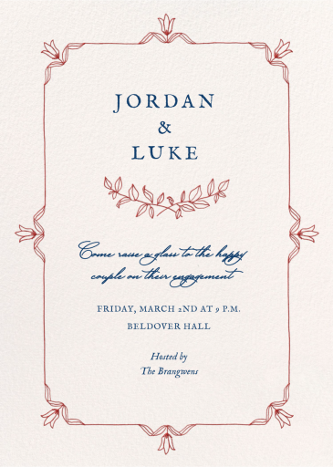 Tulip Frame - Bridal Shower Invitation by Emilia Wickstead