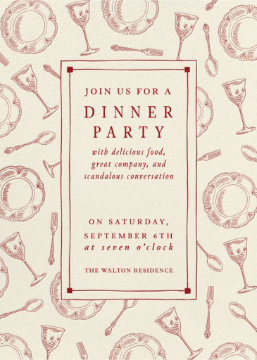 Dish It Out - Dinner Party Invitation by Martha Stewart