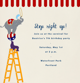 Circus Pyramid - Birthday Invitation by Paperless Post