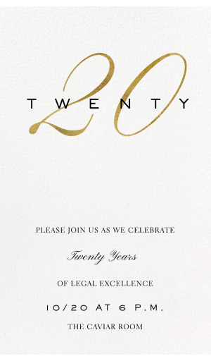 Poise Milestone - Business Anniversary Invitation by Paperless Post