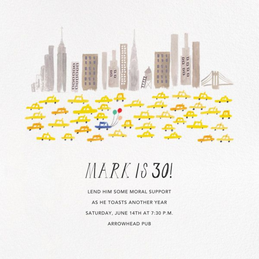 Mr. Bernstein's Stuck in Traffic - Birthday Invitation by Mr. Boddington's Studio