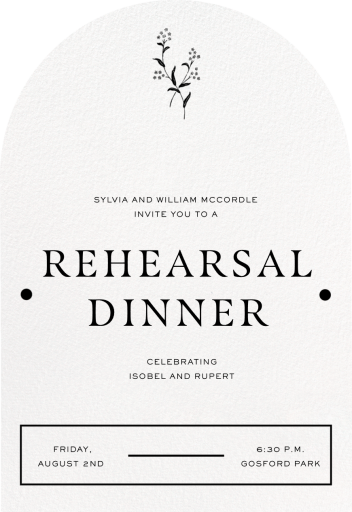 Arch Cutout (Customizable Template) - Rehearsal Dinner Invitation by Paperless Post