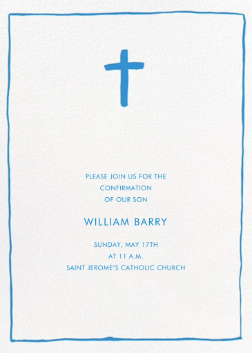 Crux Emblem - Confirmation Invitation by Linda and Harriett