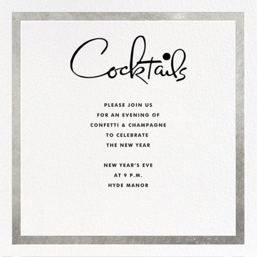 Classic Vintage - New Year's Eve Invitation by kate spade new york