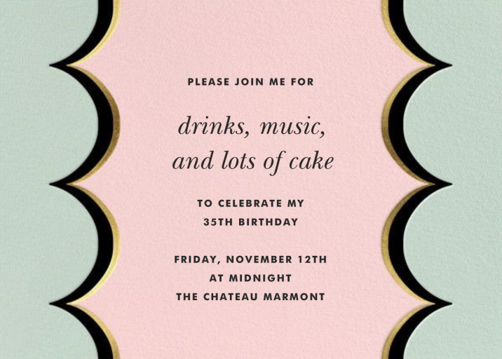 Intarsia Scallop - Birthday Invitation by kate spade new york