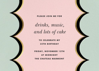 Intarsia Scallop - Birthday Invitation by kate spade new york