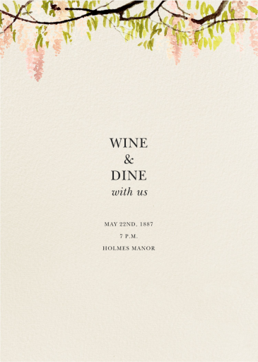 Wisteria Canopy - Spring Party Invitation by Felix Doolittle