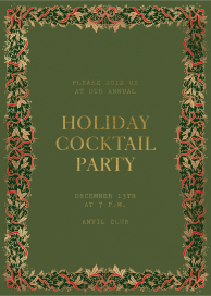 Garland Frame - Holiday Cocktail Party Invitation by Paperless Post