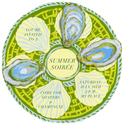 Oyster Plate - Invitation by Iris + Marie