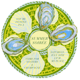 Oyster Plate - Summer Party Invitation by Iris + Marie