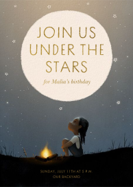 Campfire Stars - Birthday Invitation by Vashti Harrison