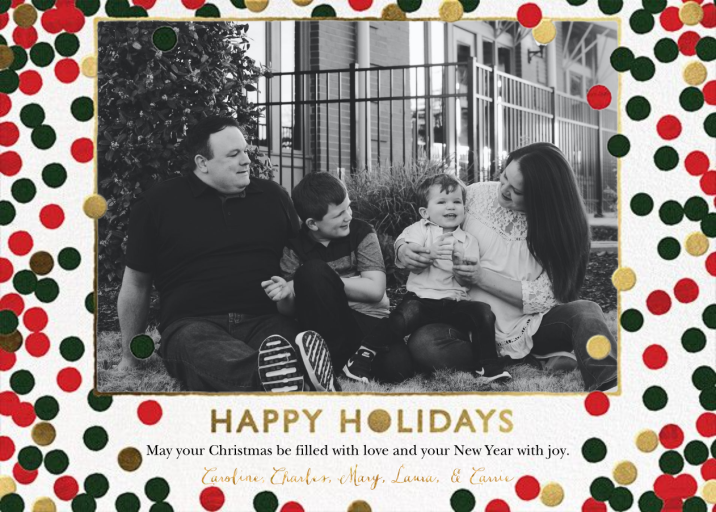 Sprinkled Confetti (Horizontal) - Holiday Card by Paperless Post