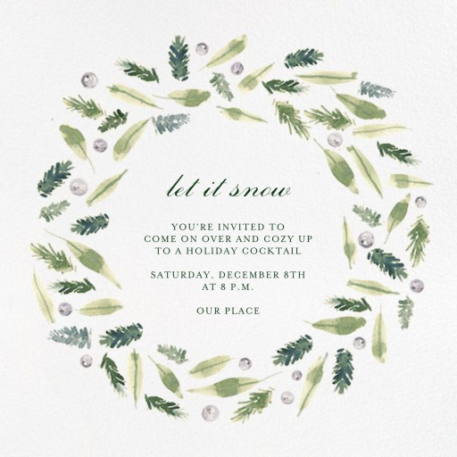Beacon Hill Wreath - Invitation by Paperless Post