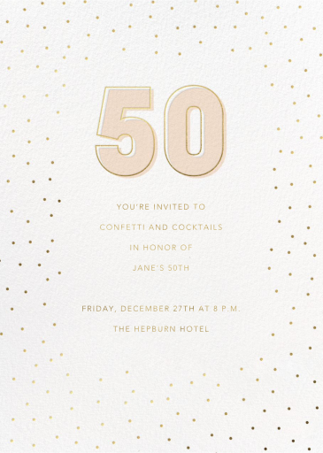 Golden Occasion - 50th Birthday Invitation by Sugar Paper
