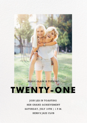 Wide Modern Border (Photo) - Birthday Invitation by Paperless Post