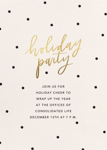 Dotty Holiday - Corporate Holiday Party Invitation by Sugar Paper