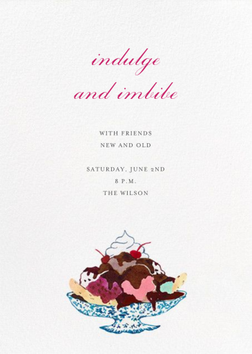 Sundae Split - Happy Menocal - Summer Party Invitation by Happy Menocal