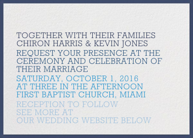 Ombre Invitations by The Indigo Bunting